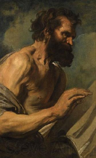 Anthony Van Dyck Study of a Bearded Man with Hands Raised, Germany oil painting art
